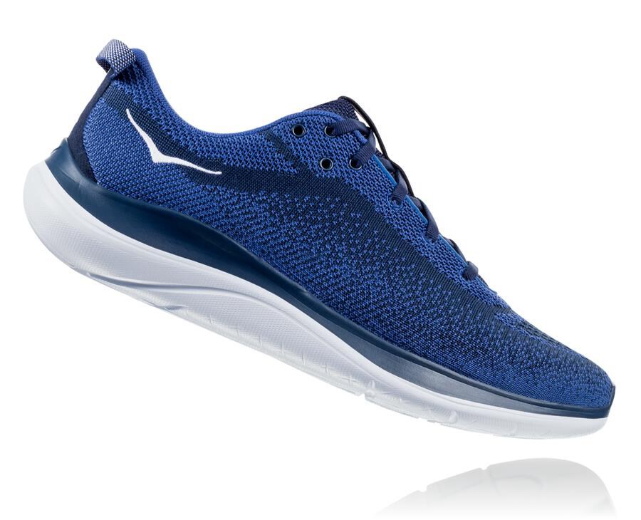 Hoka Australia One One Hupana Flow - Mens Running Shoes Navy/White - BEQKF-7893